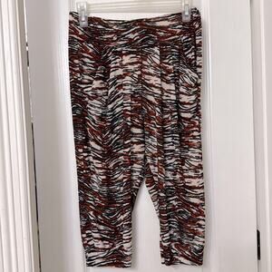 Extra belleza  animal print shorts trouzers black brown size L